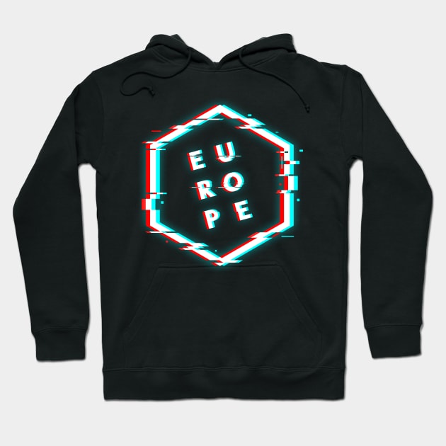 EUROPE POLYGON GLITCH Hoodie by BELLASOUND